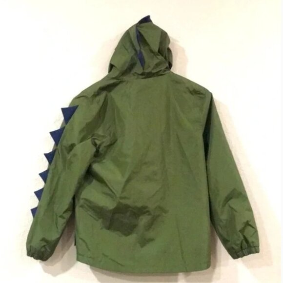 Boy’s Carter’s Green Dinosaur Rain Jacket Slicker Lightweight SZ 10 WATERPROOF - Picture 7 of 13